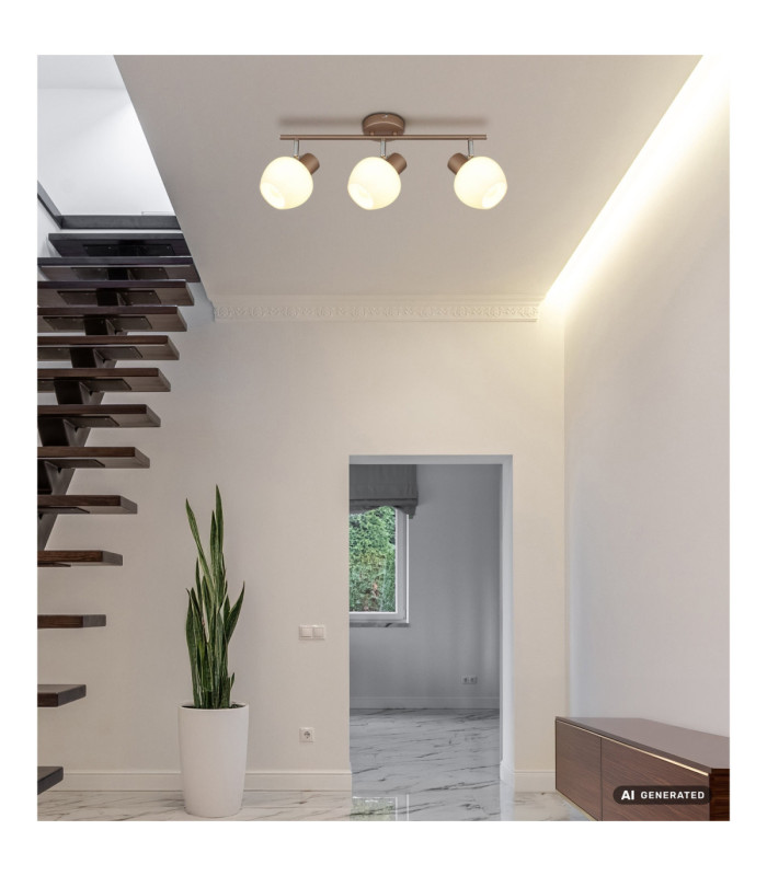 Eileen Ceiling Spotlight Bar Matt Coffee Colour  3x E27-6
