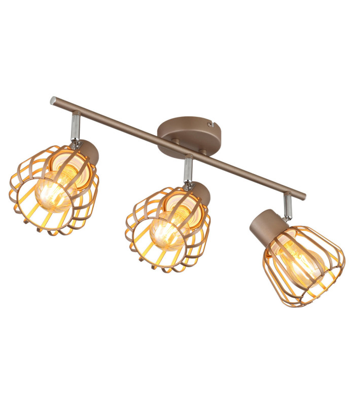 Olin Ceiling Spotlight Bar Matt Coffee Colour  3x E27-1