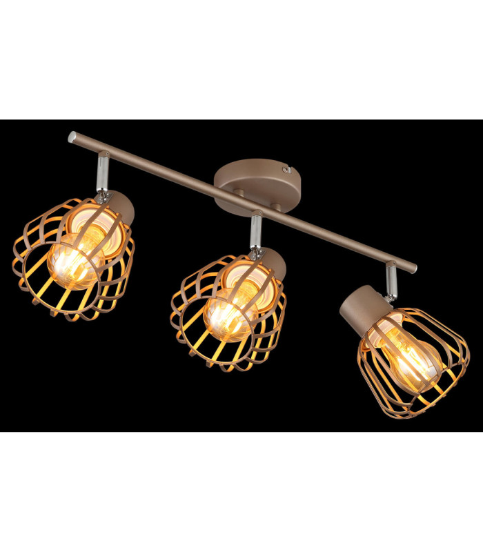 Olin Ceiling Spotlight Bar Matt Coffee Colour  3x E27-5