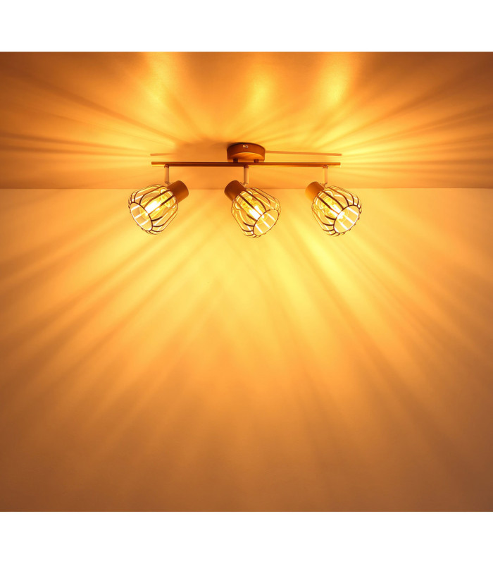 Olin Ceiling Spotlight Bar Matt Coffee Colour  3x E27-7