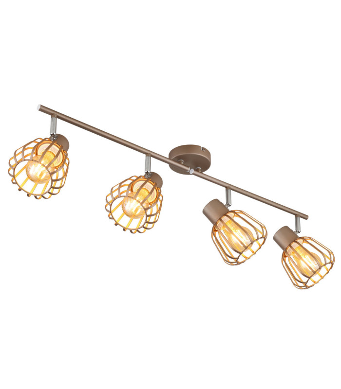 Olin Ceiling Spotlight Bar Matt Coffee Colour  4x E27-1