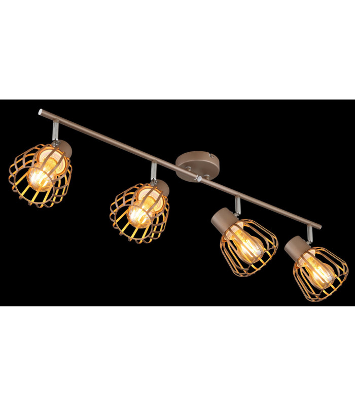 Olin Ceiling Spotlight Bar Matt Coffee Colour  4x E27-5