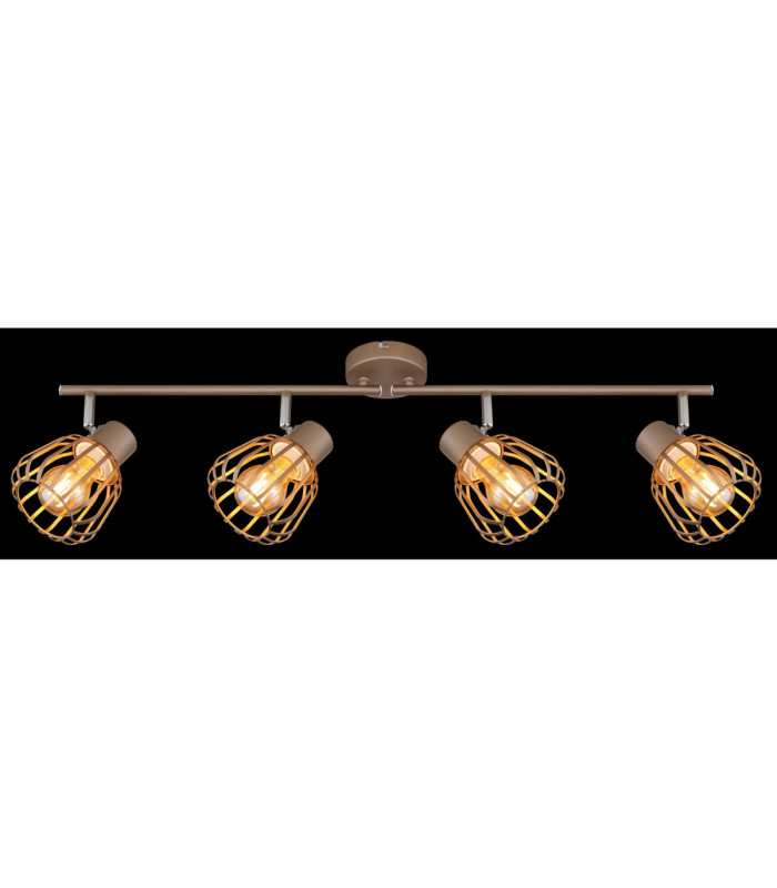 Olin Ceiling Spotlight Bar Matt Coffee Colour  4x E27-6