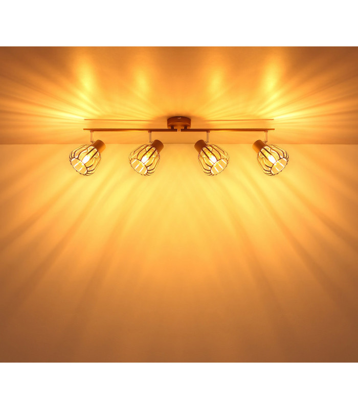 Olin Ceiling Spotlight Bar Matt Coffee Colour  4x E27-7