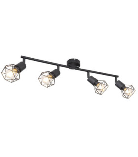 Xara I Ceiling Spotlight Bar Black 4x E14-1