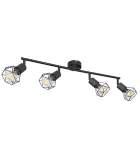 Xara I Ceiling Spotlight Bar Black 4x E14-2