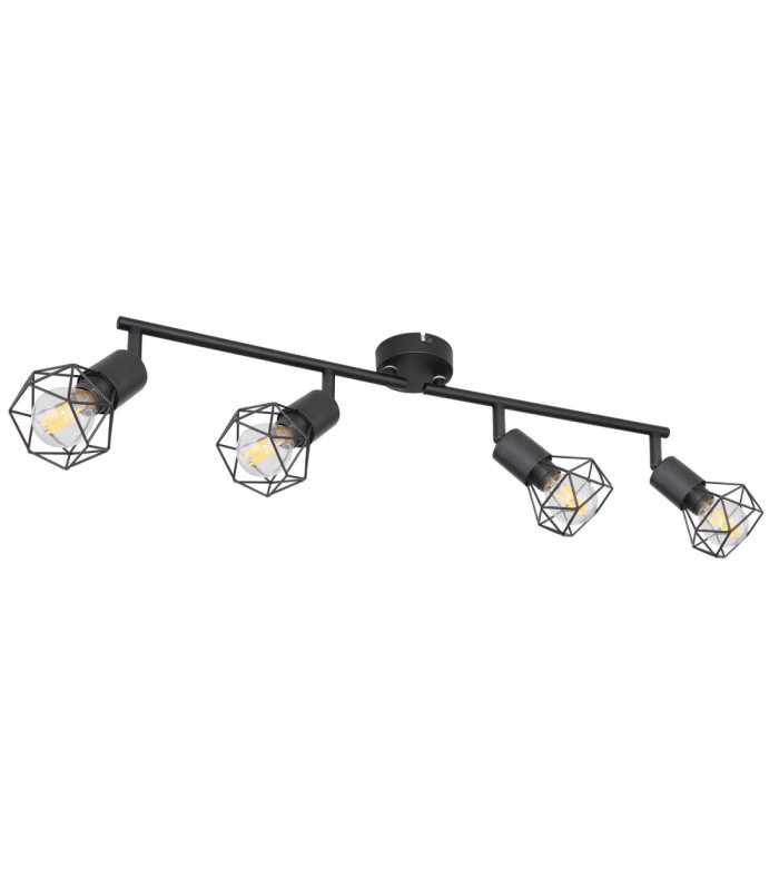 Xara I Ceiling Spotlight Bar Black 4x E14-2