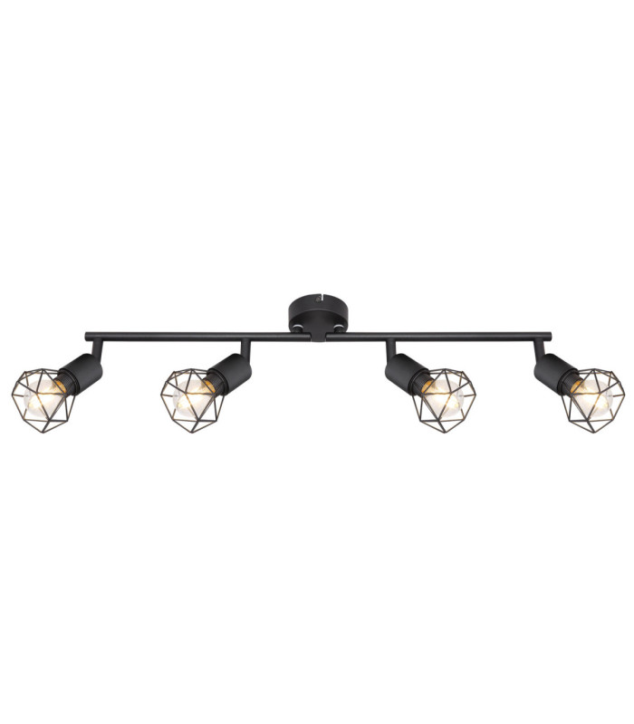 Xara I Ceiling Spotlight Bar Black 4x E14-3