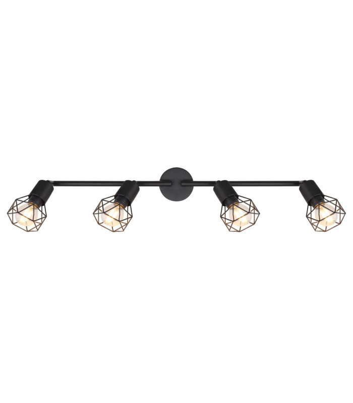 Xara I Ceiling Spotlight Bar Black 4x E14-4