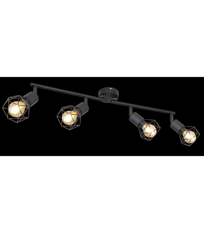 Xara I Ceiling Spotlight Bar Black 4x E14-6