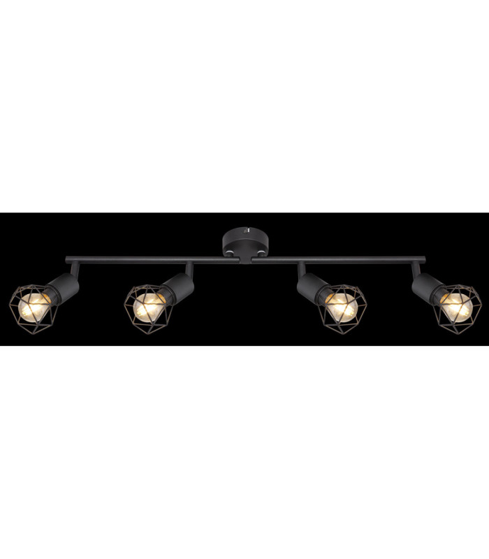 Xara I Ceiling Spotlight Bar Black 4x E14-7