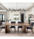 Riha Bar Pendant Ceiling Light Matt Black Smoke Glass Shades 13x G9 3000K-5