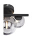 Riha Globe Ceiling Light Matt Black Smoke Glass Shades 3x G9 3000K-5