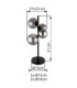 Riha Globe Table Lamp Matt Black 4x G9 3000K-7