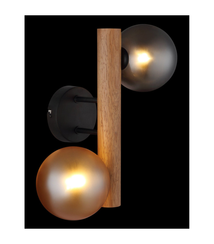 Riha Globe Wall Lights Matt Black 2x G9-4