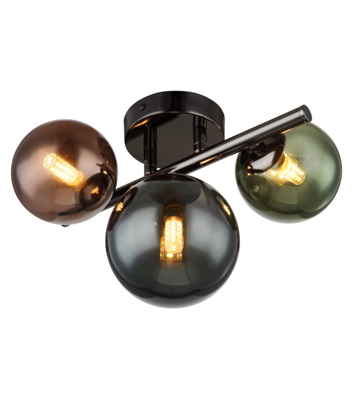 Riha Globe Ceiling Light Matt Grey 3x G9 3000K-1