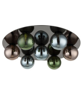 Riha Globe Ceiling Light Gunmetal 7x G9 3000K-2