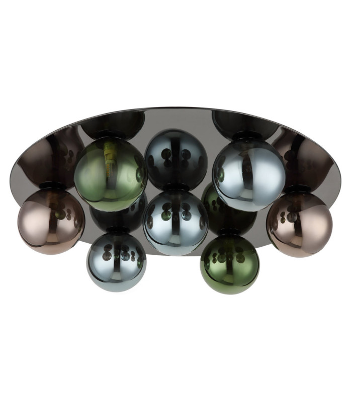 Riha Globe Ceiling Light Gunmetal 7x G9 3000K-2