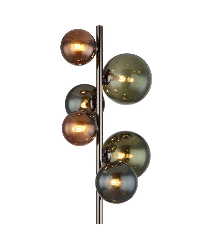 Riha Multi Arm Floor Lamp Matt Grey 6x G9 3000K-3