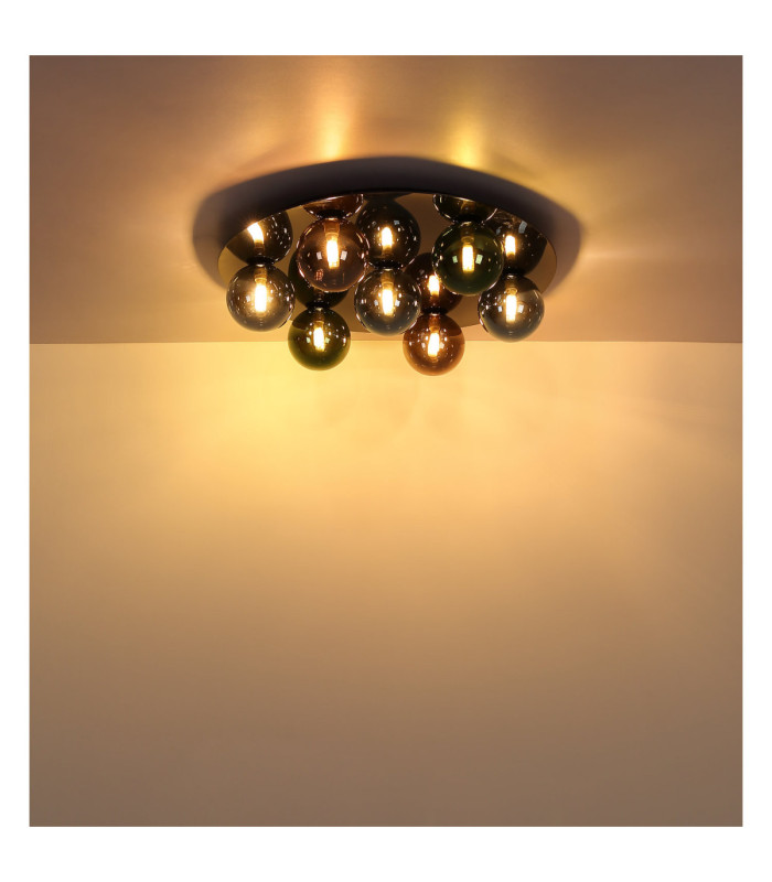 Riha Globe Ceiling Light Gunmetal 7x G9 3000K-4