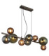 Riha Bar Pendant Ceiling Light Matt Grey 9x G9 3000K-1