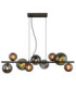 Riha Bar Pendant Ceiling Light Matt Grey 9x G9 3000K-3