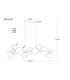 Riha Bar Pendant Ceiling Light Matt Grey 9x G9 3000K-6