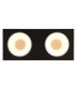 Raymond Twin Integrated Led Semi Flush Ceiling Light Matt Black 3000K-4