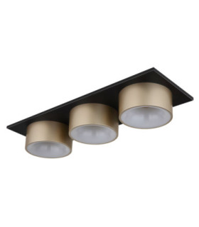 Raymond Triple Integrated Led Semi Flush Ceiling Light Matt Black 3000K-2