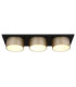Raymond Triple Integrated Led Semi Flush Ceiling Light Matt Black 3000K-3