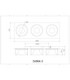 Raymond Triple Integrated Led Semi Flush Ceiling Light Matt Black 3000K-7