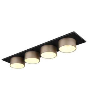Raymond Quad Integrated Led Semi Flush Ceiling Light Matt Black 3000K-1