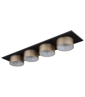 Raymond Quad Integrated Led Semi Flush Ceiling Light Matt Black 3000K-2