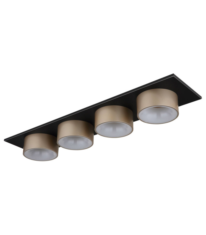 Raymond Quad Integrated Led Semi Flush Ceiling Light Matt Black 3000K-2