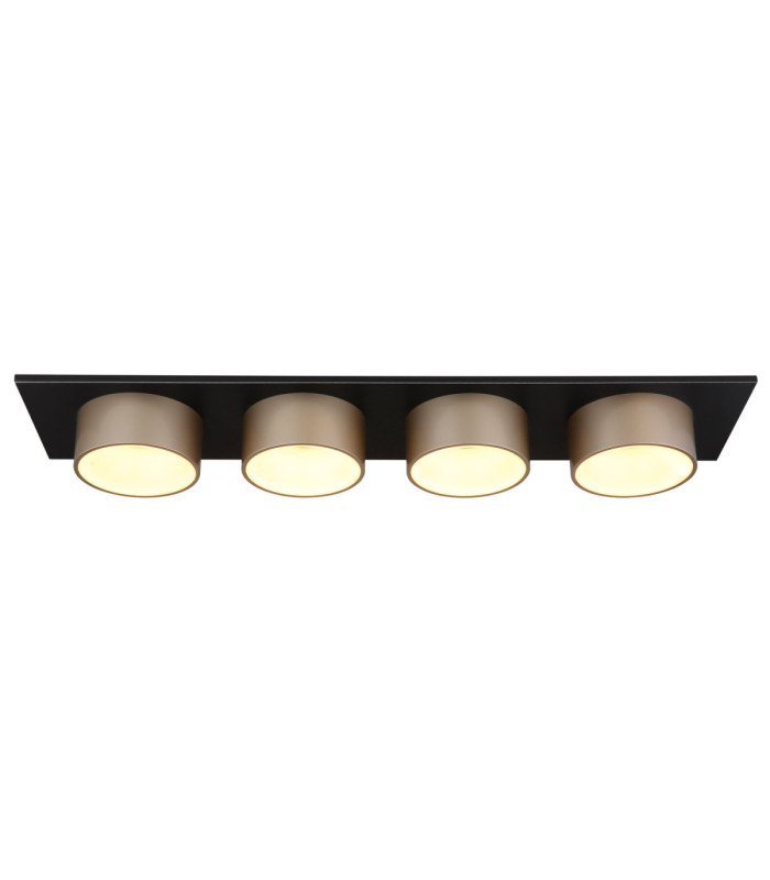 Raymond Quad Integrated Led Semi Flush Ceiling Light Matt Black 3000K-3
