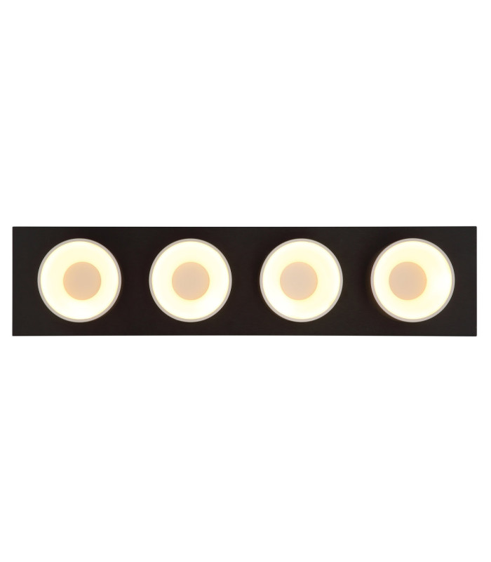 Raymond Quad Integrated Led Semi Flush Ceiling Light Matt Black 3000K-4