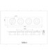 Raymond Quad Integrated Led Semi Flush Ceiling Light Matt Black 3000K-7