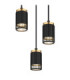 Korben Cluster Pendant Ceiling Light Matt Black 3x GU10-3