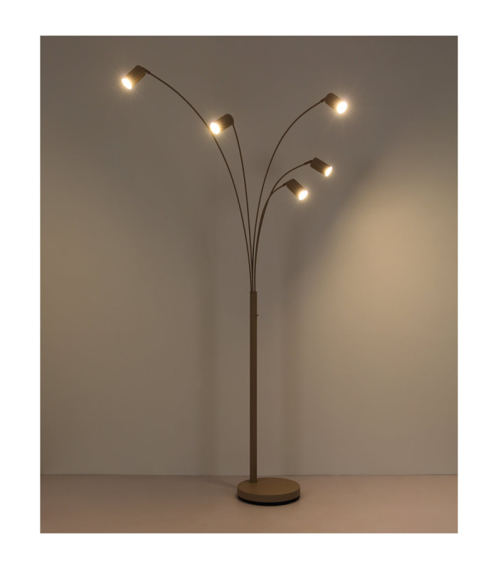Robby Multi Arm Floor Lamp Matt Sand Colour  5x GU10-5