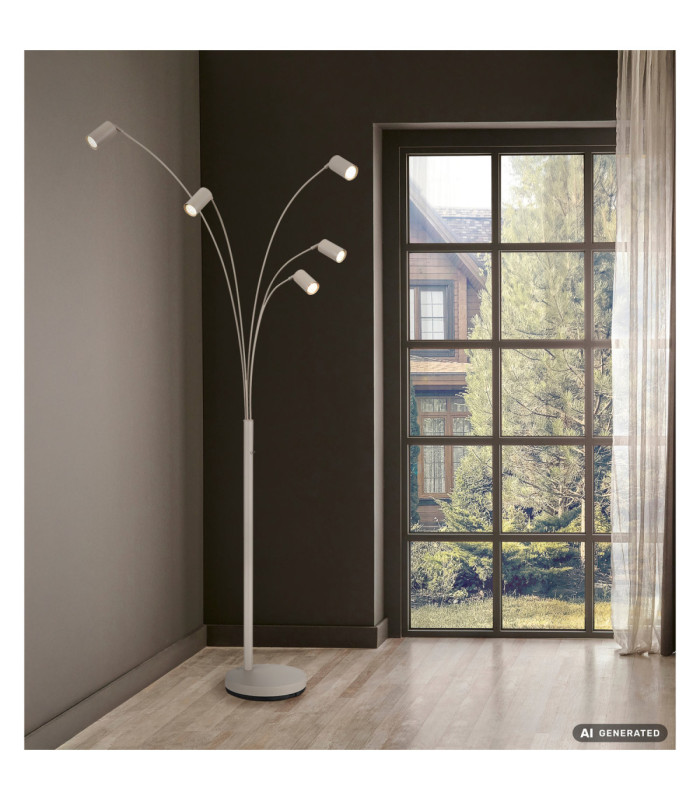 Robby Multi Arm Floor Lamp Matt Sand Colour  5x GU10-6