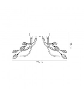 Medium Celing, 10 x 3.5W LED, 3000K, 1146lm, Polished Chrome - 2
