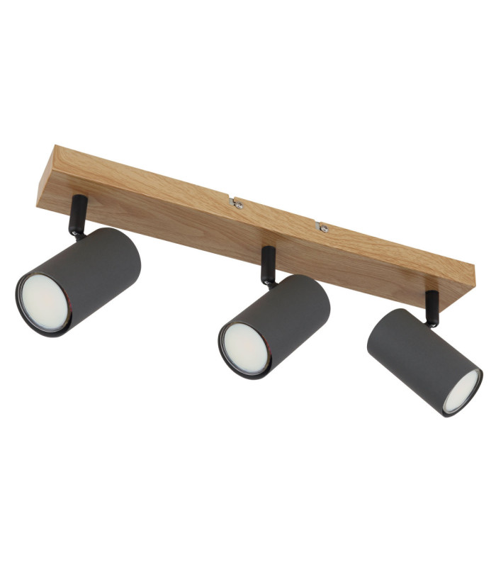 Robby Ceiling Spotlight Bar Wood Look 3x GU10-2