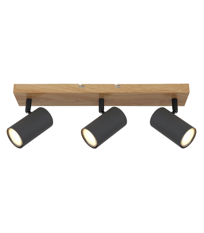 Robby Ceiling Spotlight Bar Wood Look 3x GU10-3