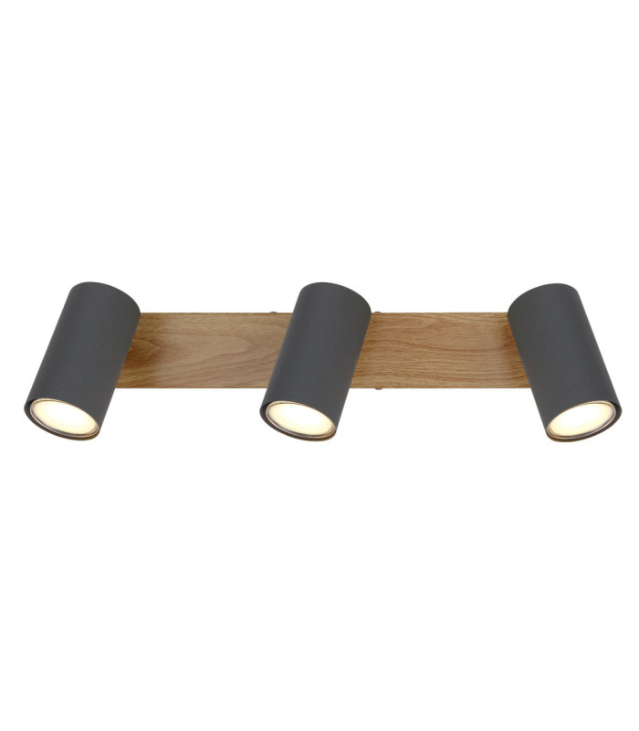 Robby Ceiling Spotlight Bar Wood Look 3x GU10-4