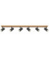 Robby Ceiling Spotlight Bar Wood Look 6x GU10-3