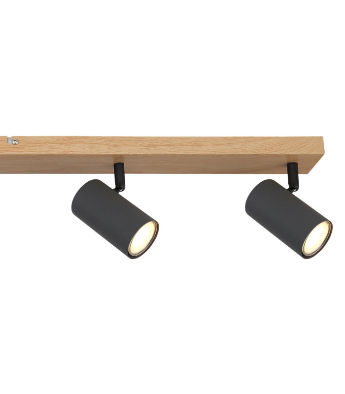 Robby Ceiling Spotlight Bar Wood Look 6x GU10-5