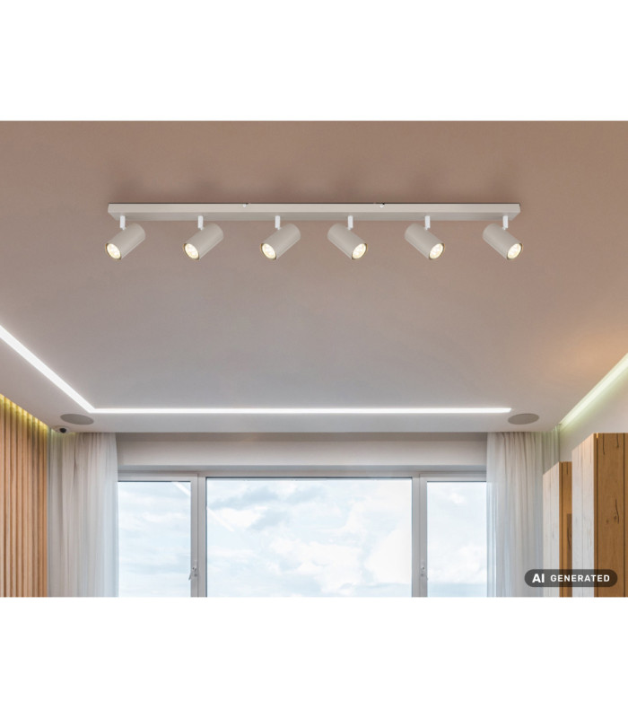 Robby Ceiling Spotlight Bar Sand Colour  6x GU10-6