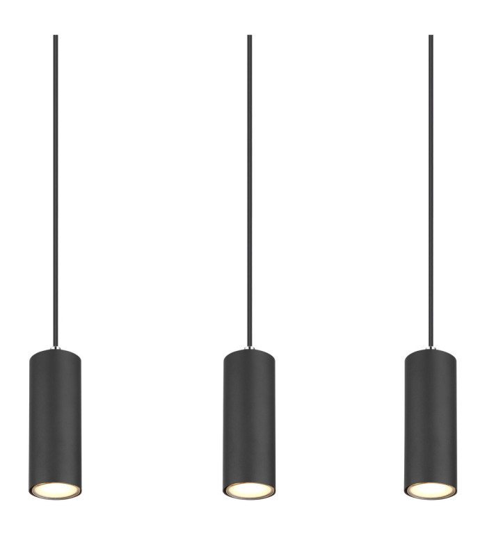 Robby Bar Pendant Ceiling Light Matt Black 6x GU10-4