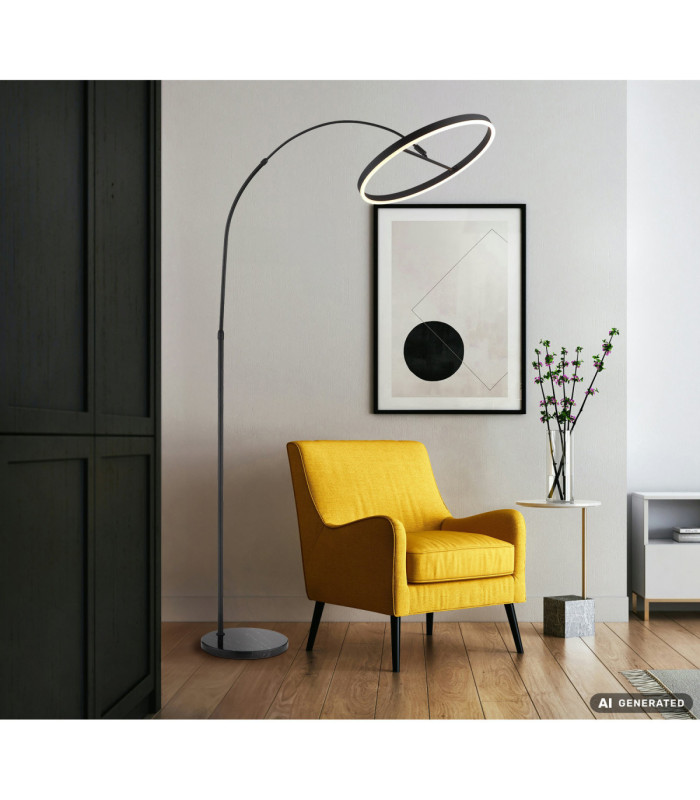Jerrold Led Integrated Floor Lamp Matt Black 3000K-7