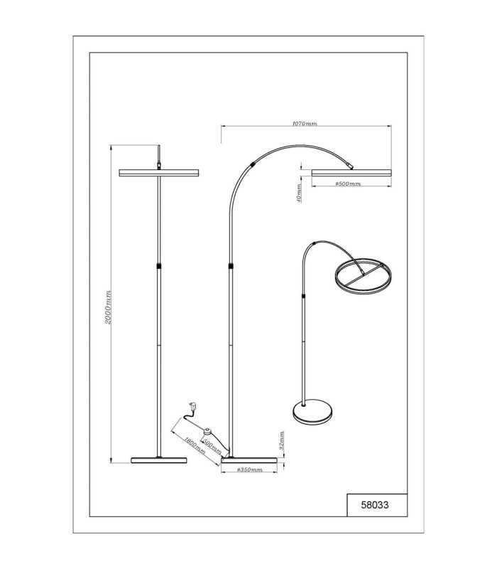 Jerrold Led Integrated Floor Lamp Matt Black 3000K-8